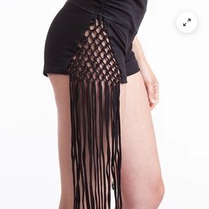 Kayo Anime Clothing Black Fringe Shorts Size L